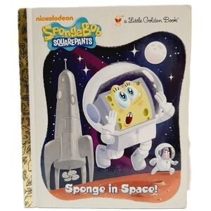 🍒4 for $20🍒 Sponge in Space SpongeBob Squarepants A Little Golden Book HC Kids